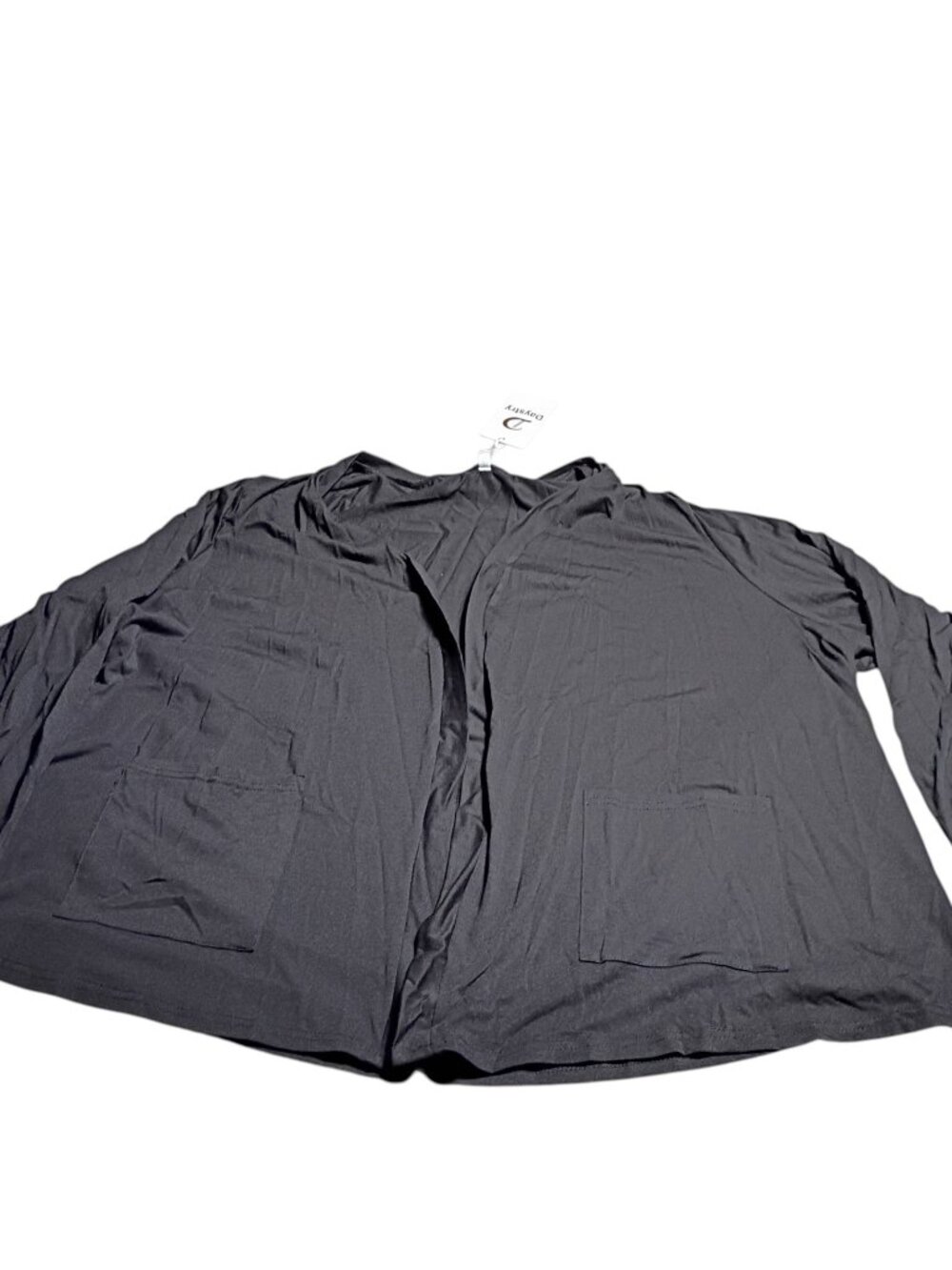 Daystry Black Plus Size Open Front Cardigan - 5XL